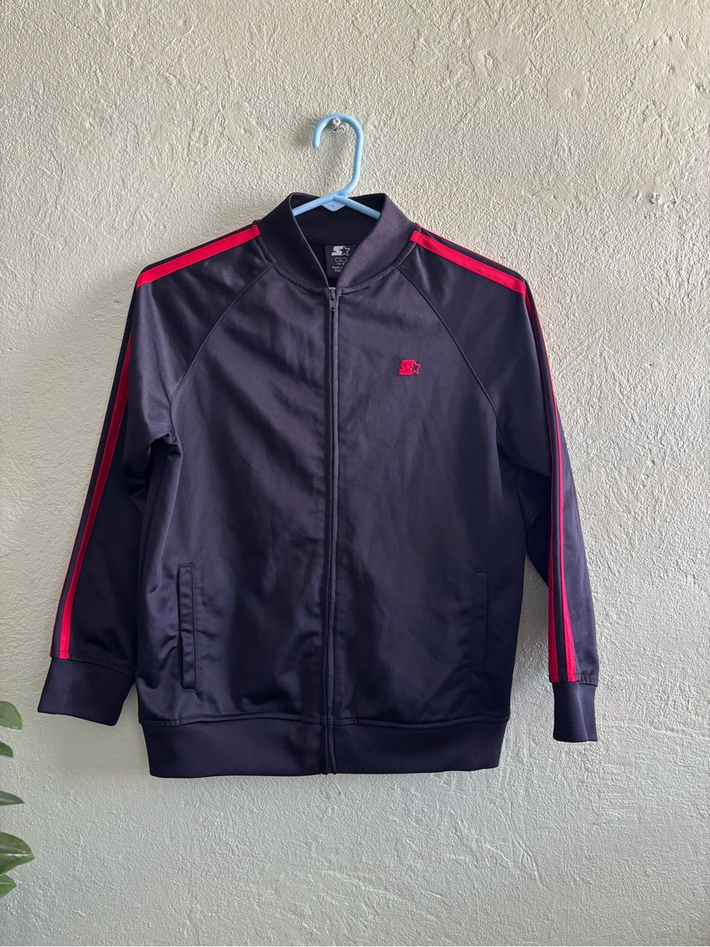 STARTER Black Jacket with Red Stripe Details